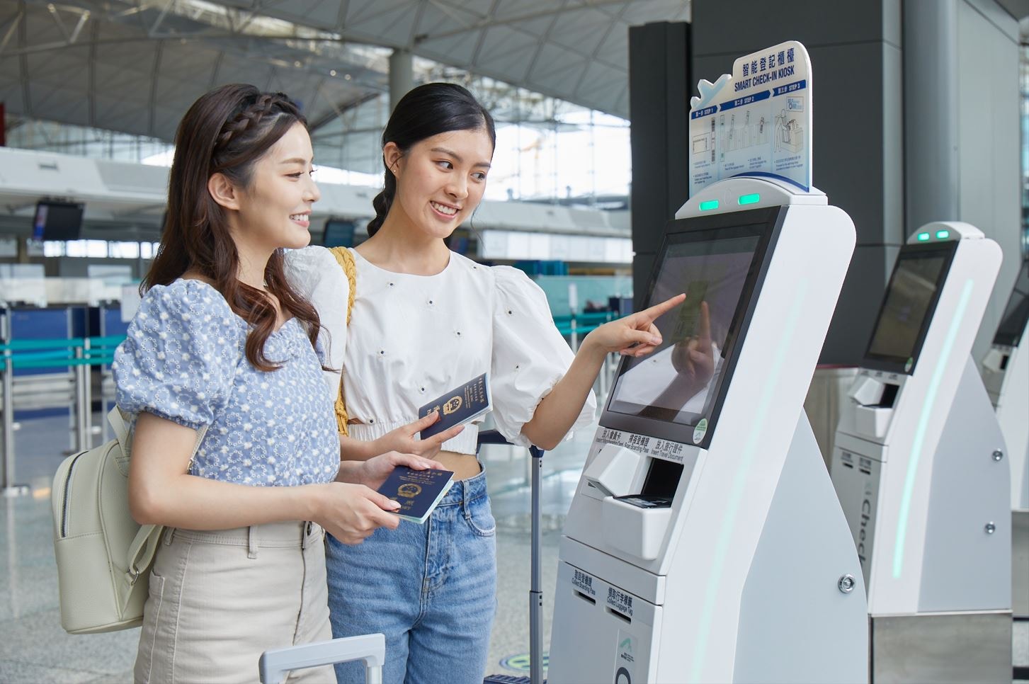 Hành khách nên sử dụng ki-ốt tự động để làm thủ tục nhanh chóng